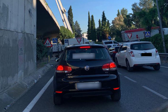 trafico salida autovia