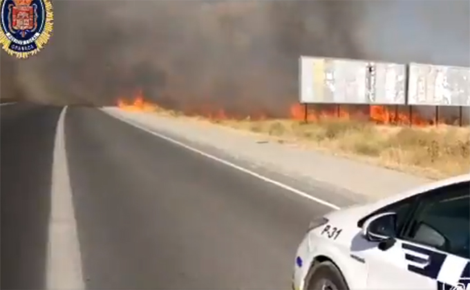 incendio camino de los yeseros