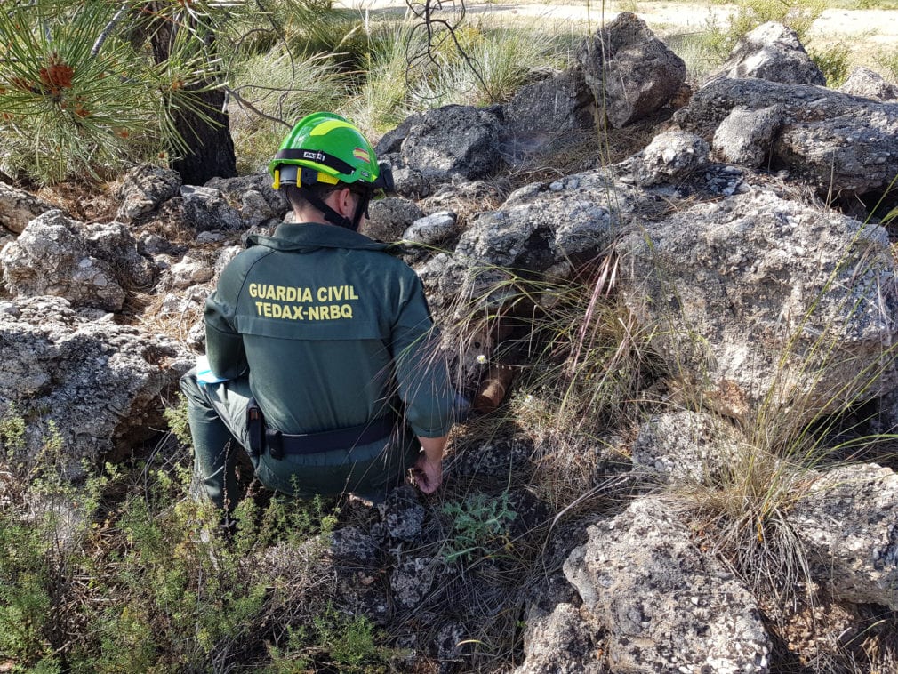 Tedax Guardia civil proyectil Guerra Civil