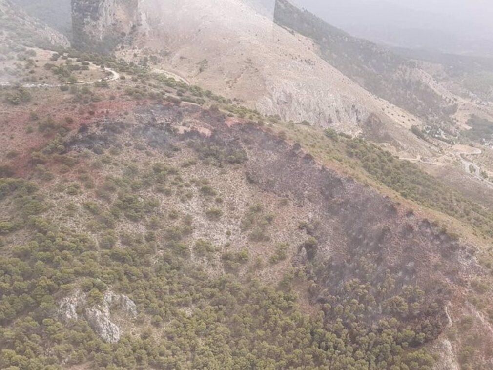 Granada.- Incendios.- Extinguido el fuego de Nívar, que ha calcinado cinco hectáreas de superficie forestal