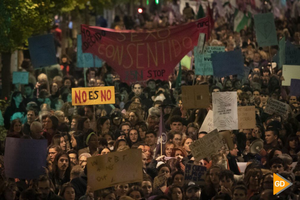 Manifestación del 25N en contra de la violencia de genero en Granada