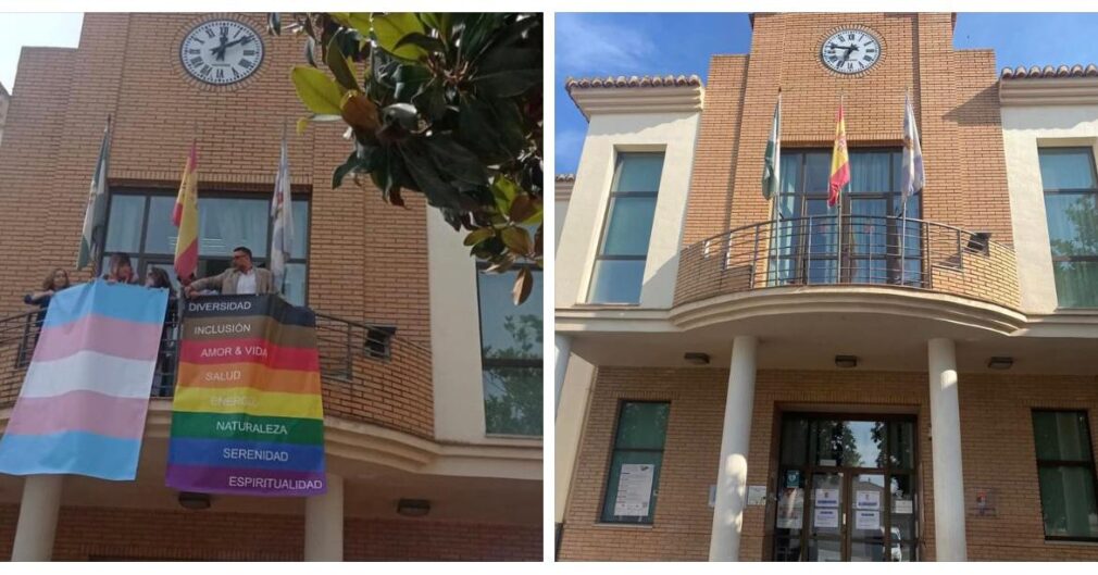 Retirada de la bandera LGTBI | Foto: Gabinete