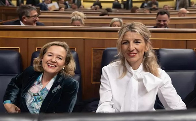 Nadia Calviño y Yolanda Díaz - Foto Eduardo Parra - EP