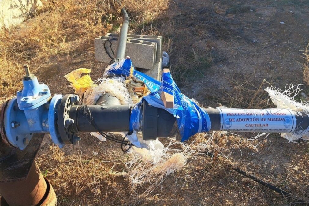 pozo de suministro de agua precintado agua no potable