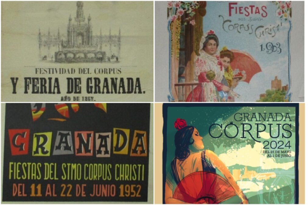 Collage carteles feria de Granada