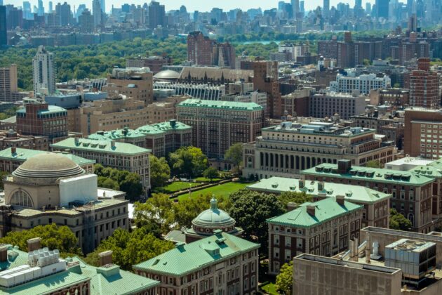 Imagen aérea de la Universidad de Columbia, donde Lorca residió la mayoría del tiempo que pasó en Nueva York | Foto: Carlos Sánchez