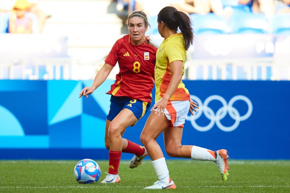 Mariona Caldentey durante el España-Colombia de Paris 2024