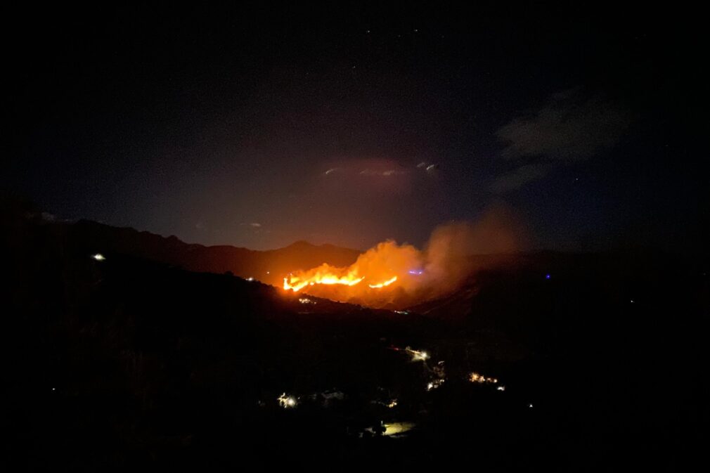 incendio forestal peña escrita