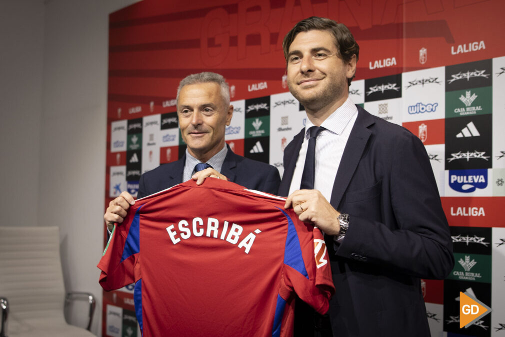 Rueda de prensa de Fran Escriba como nuevo entrenador del Granada CF y Mateo Tognozzi