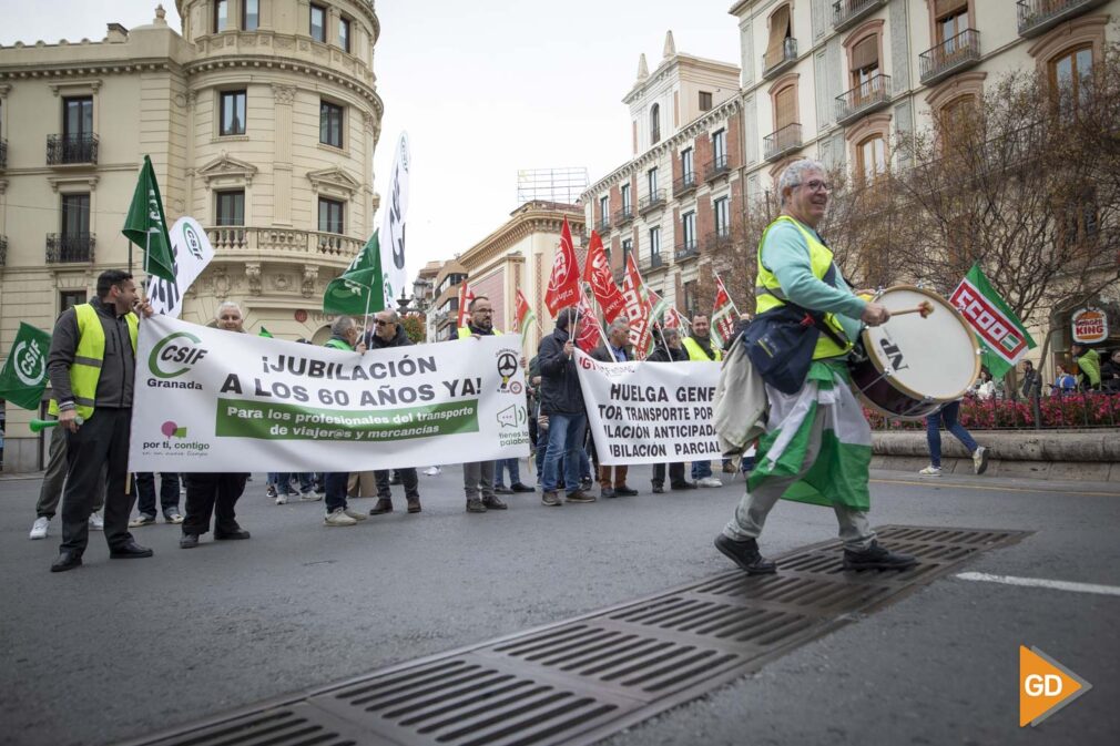 Manifestación del transporte en Granada