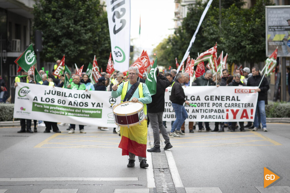 Manifestación del transporte en Granada