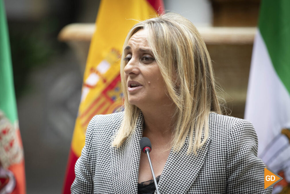 Visita del Ministro de Fomento, Oscar Puente, a la Alcaldesa de Granada, Marifran Carazo, en el Ayuntamiento de Granada