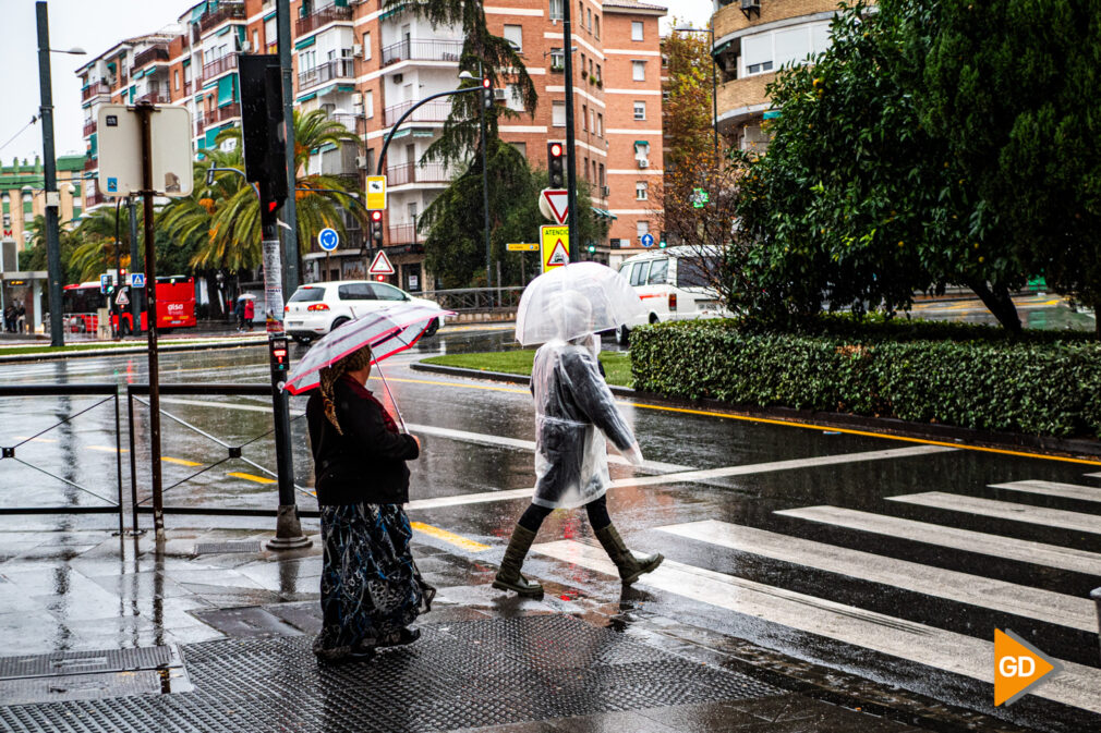 Imagen de la lluvia en Granada | Foto: Marcos Gómez