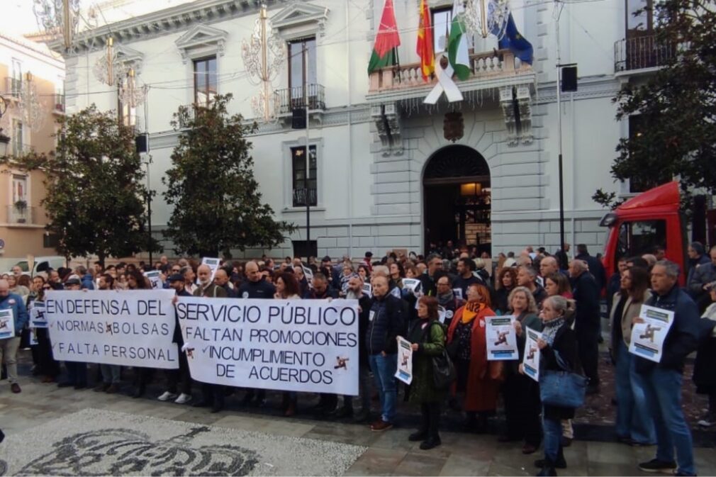 Protesta trabajadores municipales