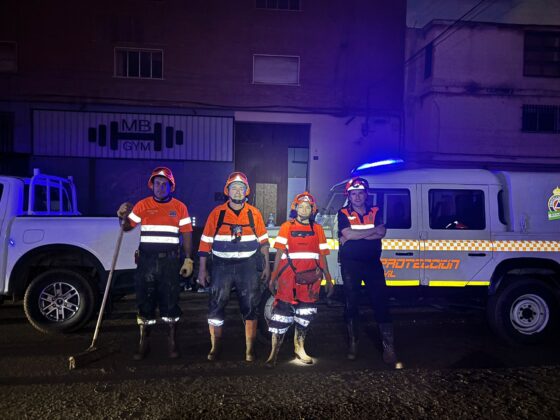 Los cuatro voluntarios de Monachil desplazados hasta Valencia | Foto: Gabinete