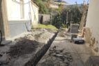 Zanja de la nueva tubería en Melicena | Foto: Gabinete