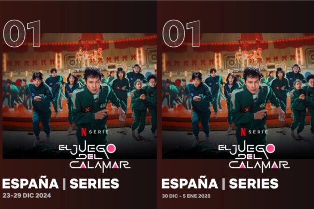 Collage sobre el top 1 de audiencias de series en España de Netflix del 23 de diciembre al 5 de enero | Foto: Netflix