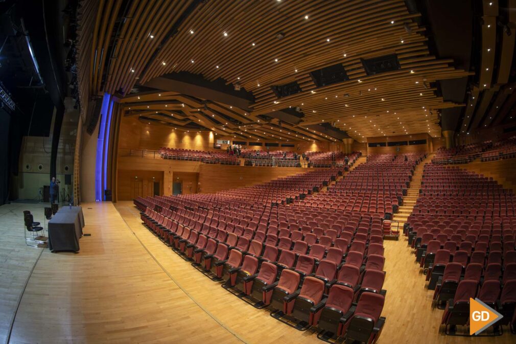 Trabajos de adaptación del Palacio de Congresos de Granada para la gala de los Premios Goya