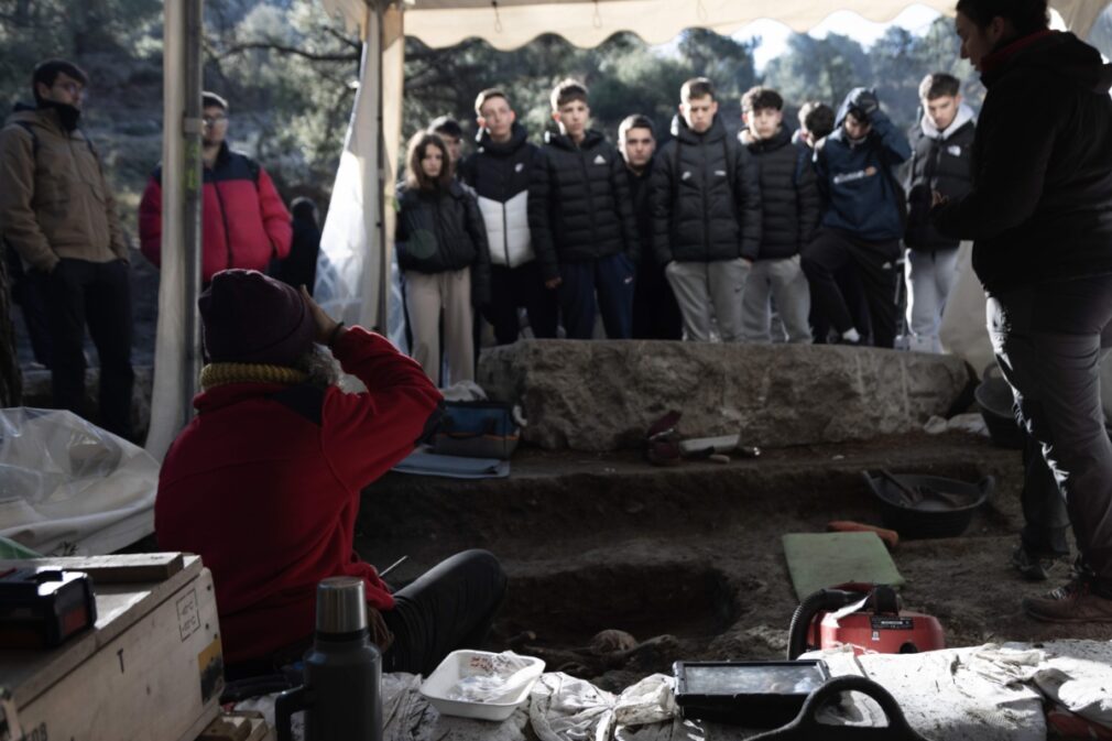 Alumnos visitan los trabajos en el Barranco de Víznar | Foto: Universidad de Granada