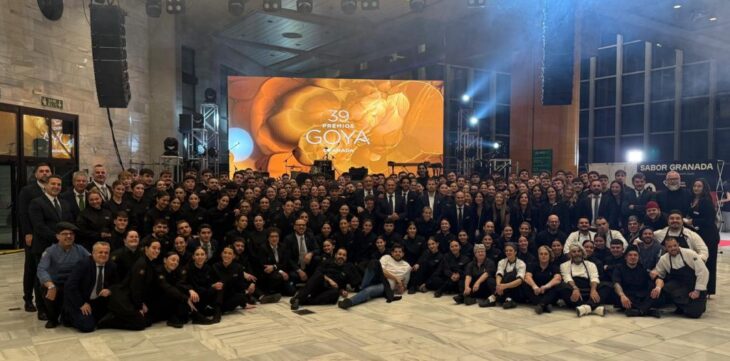 El equipo de Abades que participó en el coctel de los premios Goyas