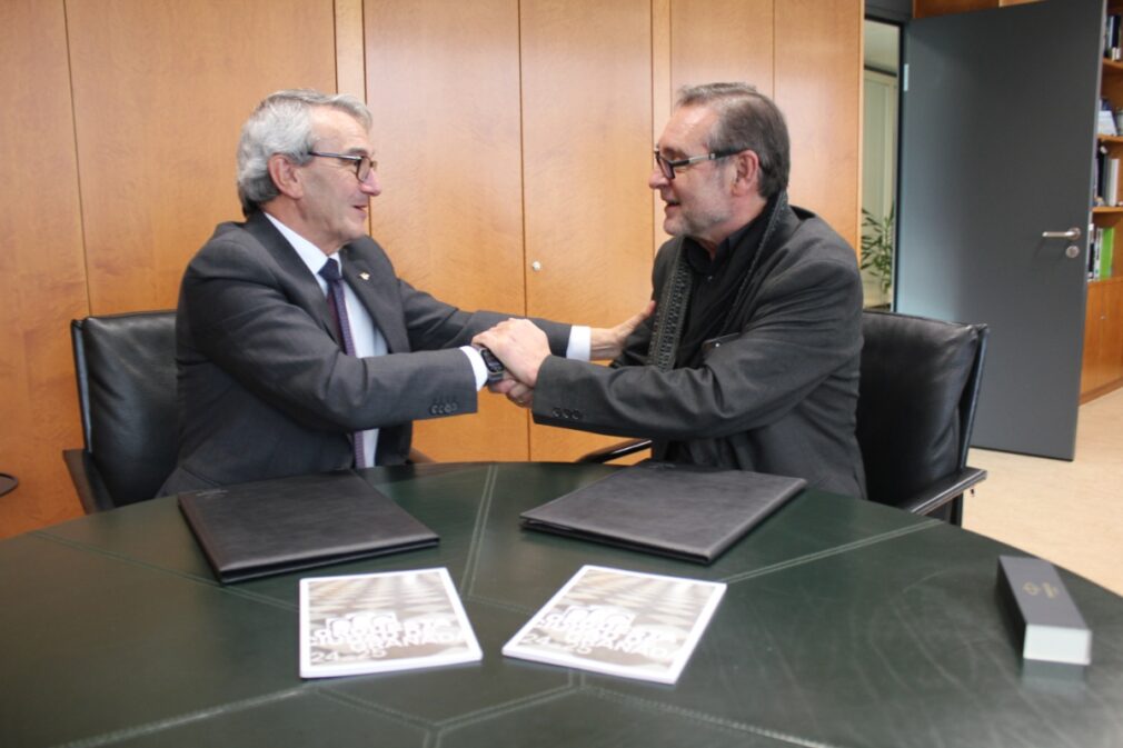 El Presidente de la Entidad y de su Fundación, Antonio León y el Director Gerente del Consorcio Granada por la Música, Roberto Ugarte